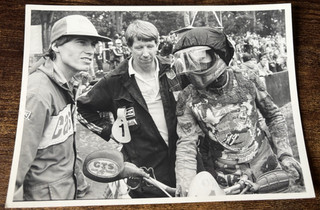 LES COLLINS & MARTIN HAGON LONG TRACK 7 x 5" PATRICK SPEEDWAY PHOTO
