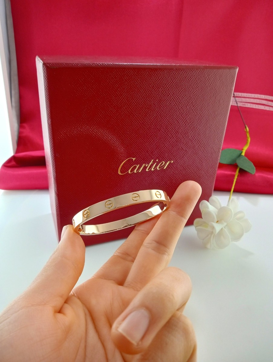 CARTIER LOVE CLASSIC BRACELET 18K ROSE GOLD NEW VER SIZE 16 W/ BOX
