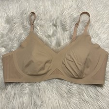 Honeylove XL Bra Tan Crossover Wireless Back Closure Removable Pads