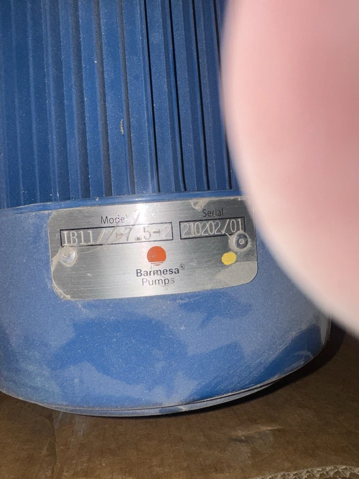 Barmesa IB1-1/2-7.5-2 T End-Suction Centrifugal Pump 7.5 HP 3 Phase 210GPM - Image 4 of 4
