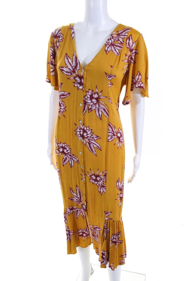 Платье миди женское Some Days Lovin Searing Soul желтое размер средний 11095166 - Изображение 2 из 4