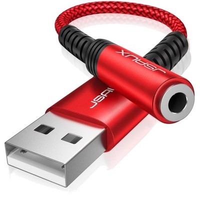 USB A auf 3.5mm Klinke Aux Adapter Soundkarte PC PS4 Laptop Stereo Digital