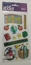 Sticko - 2011 - 15 Pieces - 1 School Teacher Stickers Scrapbooking New In Pack