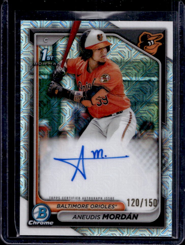 2024 Bowman Aneudis Mordan Chrome Auto Choice 1st #120/150 Orioles