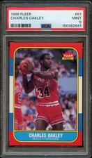 BK - 1986 - FLEER - #81 - CHARLES OAKLEY - PSA 9 (MINT)