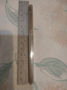 Caran D'ache Fountain Pen Silver Plated trim 14k Fine Point Nib