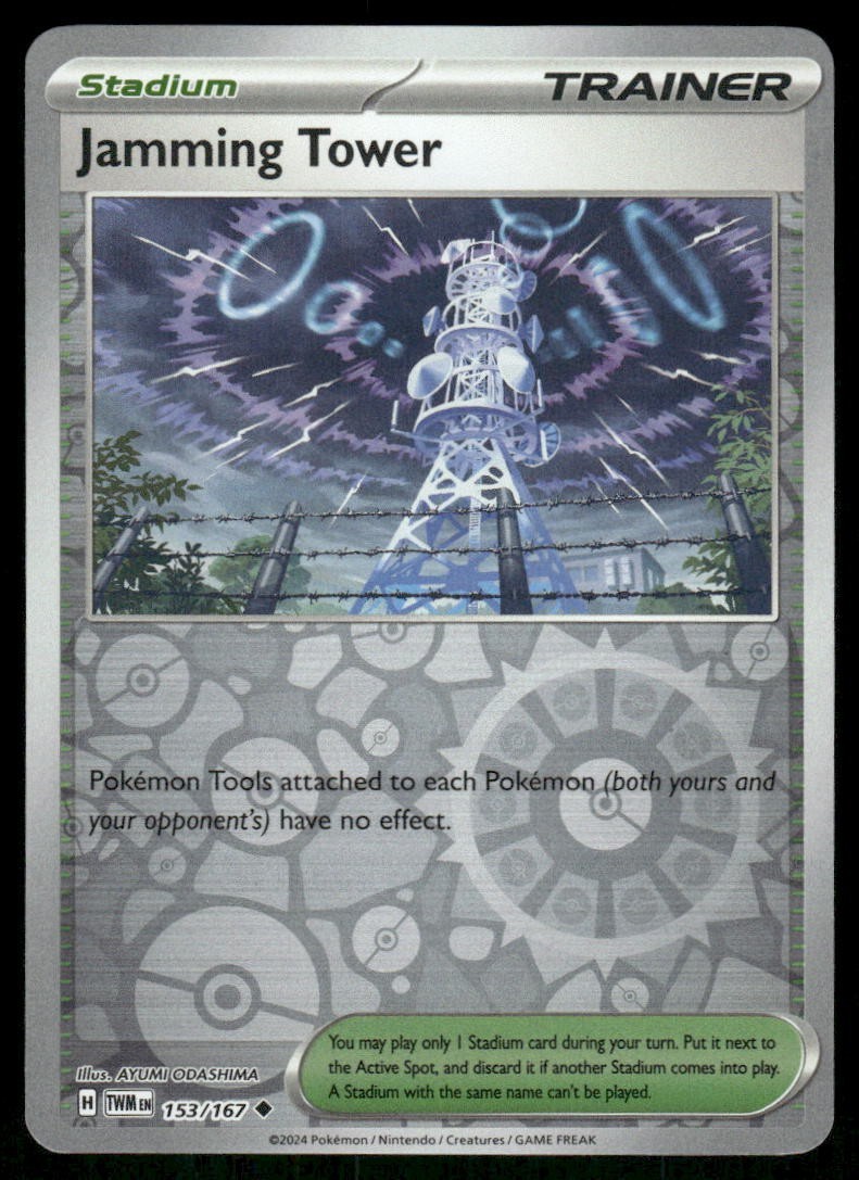 Jamming Tower 153/167 Reverse Holo Twilight Masquerade Pokemon TCG trading card