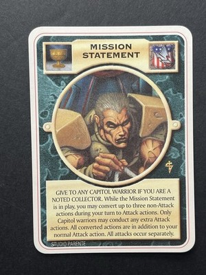 Doomtrooper CCG Inquisition Mission Statement Card Mutant Chronicles 1995 NM