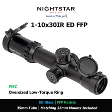 NightStar 1-10x30FFP 35mm tube ED Glass Lens Fully Multicoated  Rifle Scope