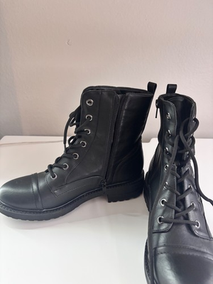 #ad GBG Los Angeles Women’s Black Combat Boots Size 6.5 New Without Box Side Zip Buc $30.00