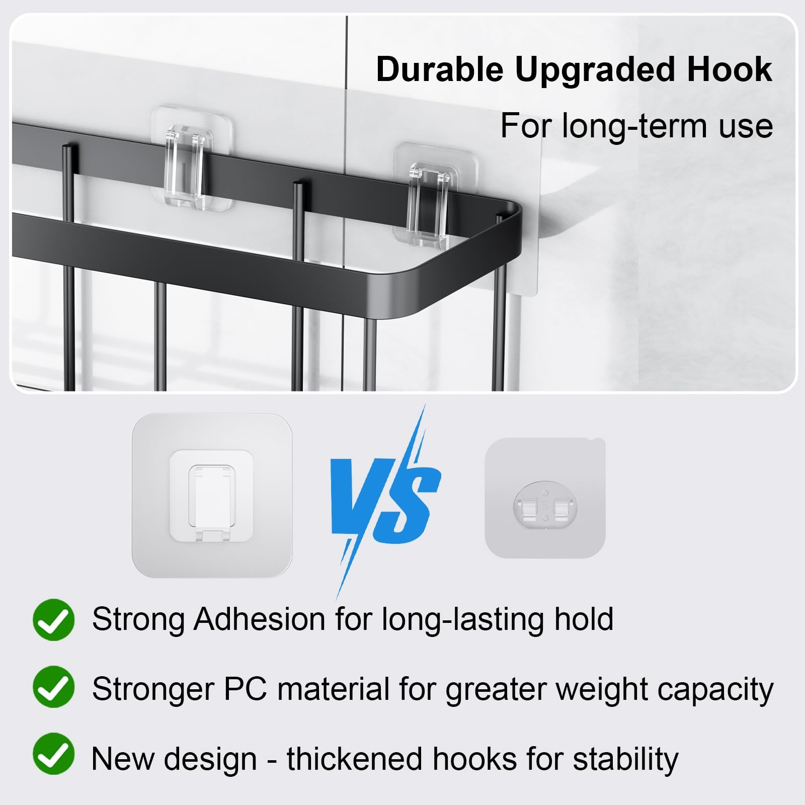 20 Pack Shower Caddy Adhesive Replacement, Waterproof Shower Shelf Adhesive S...