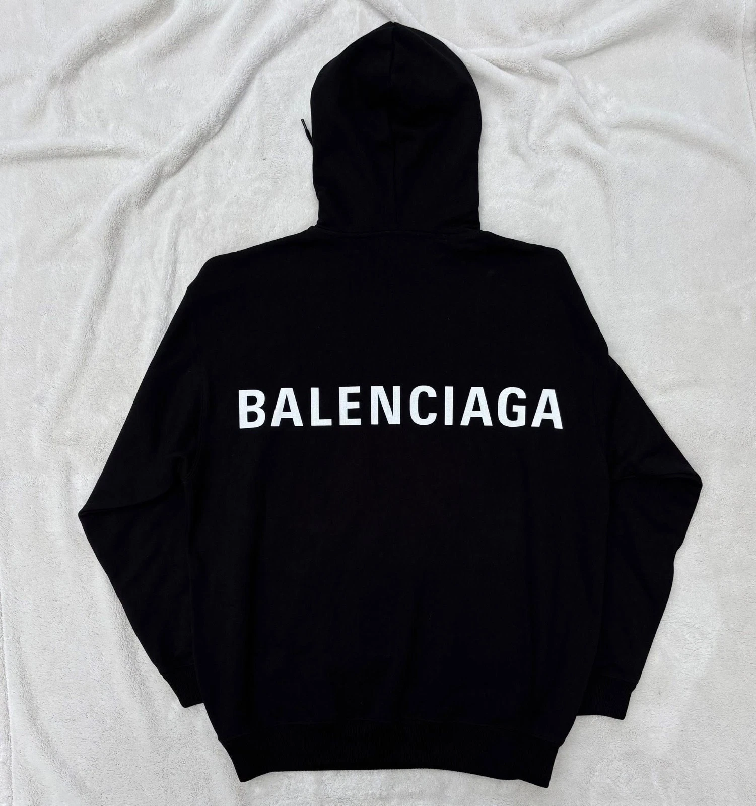 Balenciaga — Balenciaga Black Classic Back Logo Hoodie - MSRP: $1150USD - New - Authentic