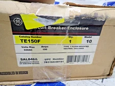 New GE TE150F Circuit Breaker Enclosure 600V 150 Amp Flush mount w/ Neutral