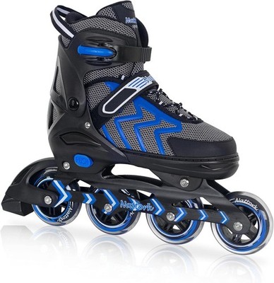Nattork - verstellbare Inline-Rollschuhe - blau X-Large (5-7 UK)