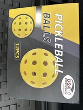 12 Pack Pickleball USA Pickleball Approved Yellow Durable Training Game Balls