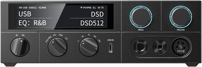 FiiO K15 Desktop DAC & Headphone Amp, w/AK4497Sx2, 10-Band PEQ (US Ver, Black)