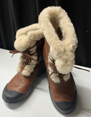 #ad #ad Clarks Muckers Waterproof Leather Snow Boots Women#x27;s Sz. 8. Brown W Shearling $34.95