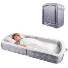 Portable Toddler Travel Bed Foldable Toddler Bed with Washable Cover Toddler ...