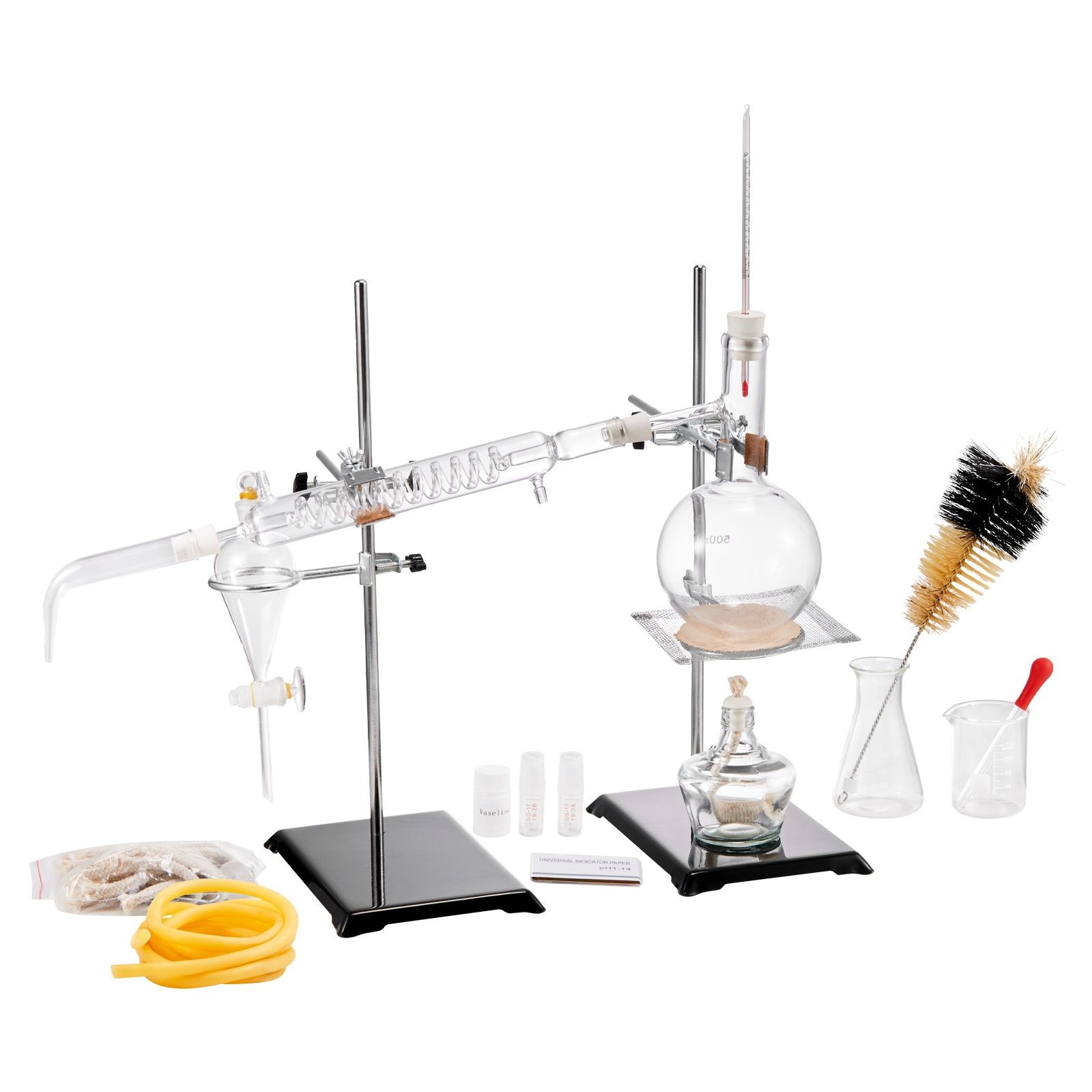 Essential Oil Distillation Kit, 500ml Distillation Apparatus, 3.3 Boro Lab