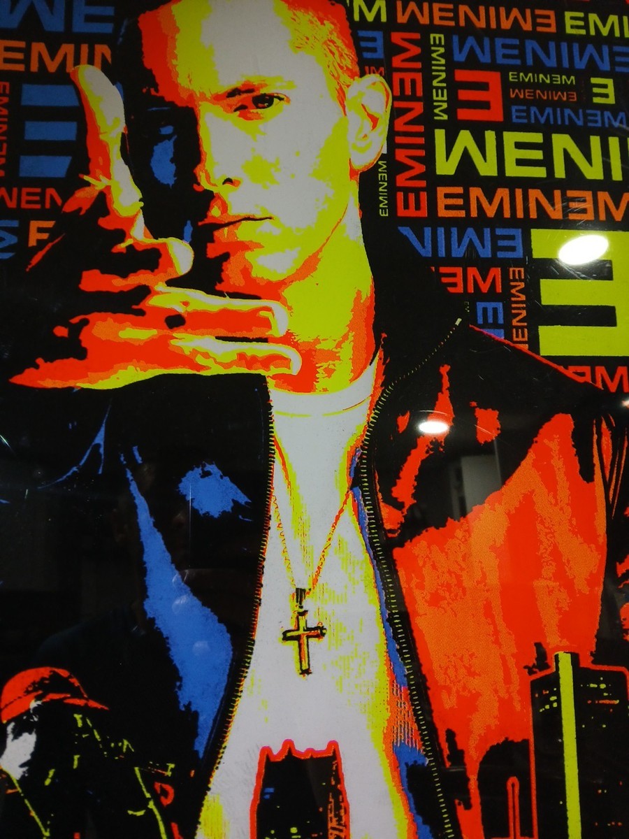 Rare Vintage Eminem Black Light Poster Slim Shady 35 X 23 Rap 9951