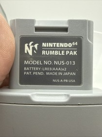 Original Nintendo 64 N64 Rumble Pak NUS-013 OEM w/ Battery Cover TESTED