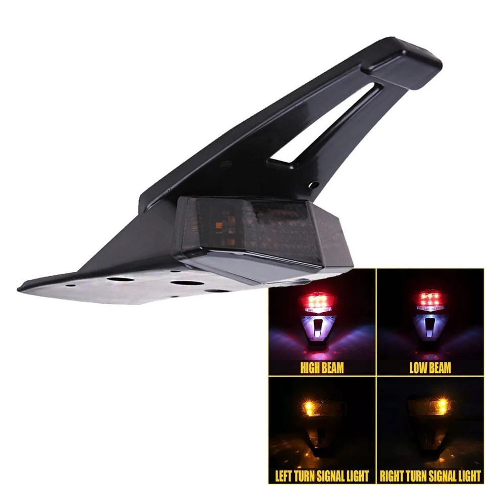 LED Fender Turn Signal Light Brake Tail Running Lights Kit Motorcycle Dirt Bike Foto 2 de 4