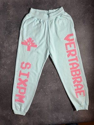 6PM x Vertabrae Jogginghose Jogginghose Gr. L - Mintgrün Pixel Logo Streetwear