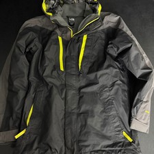 The North Face Boys Hyvent Waterproof Hooded Jacket L 14 16 Black Yellow