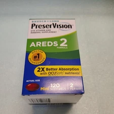 PreserVision Areds 2 Eye Vitamin and Mineral - 120 Softgels 09/2026