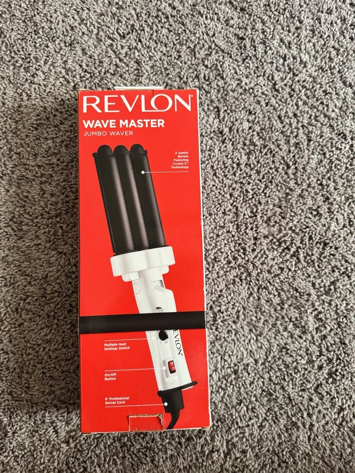 Revlon Wave Master Jumbo 3 barriles vacilante de pelo cable giratorio ajuste de calor múltiple Foto 3 de 4
