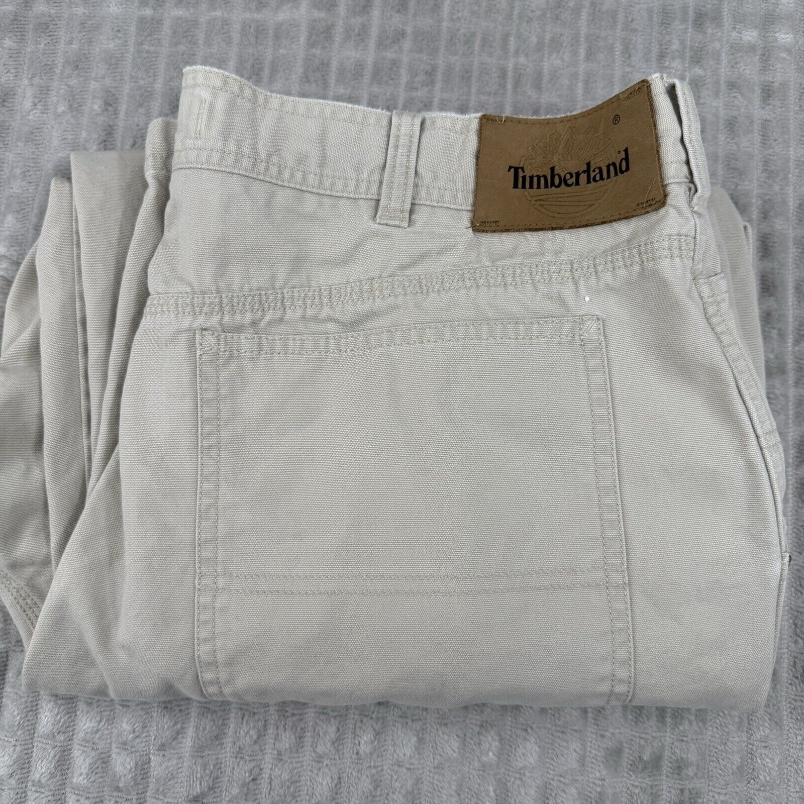 Vintage Timberland Pants Mens 36 36x28 Khaki Carpenter Hip Hop Baggy Skater Y2K