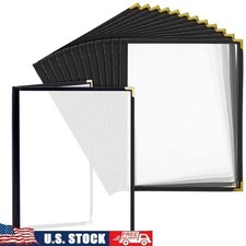 12 Pack Bifold Menu Covers Durable PVC Restaurant Display Holders Elegant Design
