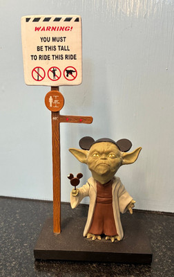 Star Wars Yoda In Park Figure - Warning! You Must Be This Tall To Ride This Ride