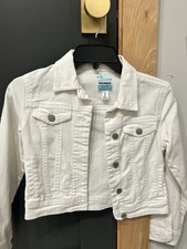 Old Navy, White Jean Jacket Girls Size 8