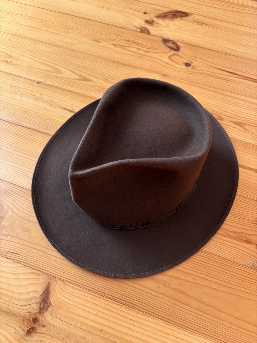 1940s Borsalino Alessandria 7 1/4 Johnny Depp brown hat fedora