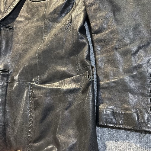 VINTAGE GUCCI Tom Ford Black Leather Jacket Lambskin - Picture 9 of 10