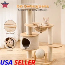 Multi-Level Cat Activity Center with Climbing & Scratching Post