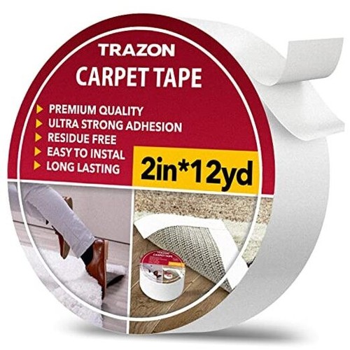 Carpet Tape Double Sided - Rug Tape Grippers for Hardwood Floors and Area Rugs