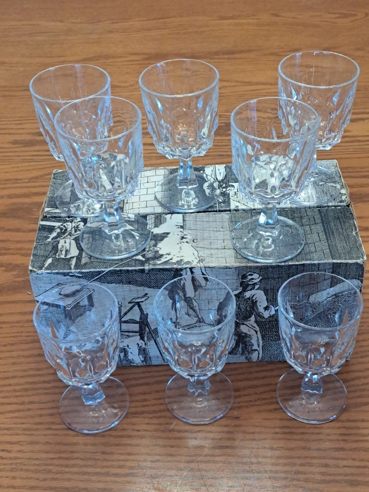 Arcoroc Prestige De Crystal Juego de 8 Cristalería Caja Original Francia Foto 2 de 4