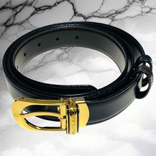 Montblanc Horseshoe Gold Buckle Leather Rever...