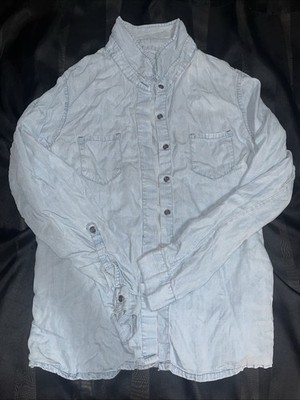 Unisex Light Denim Button Up Shirt