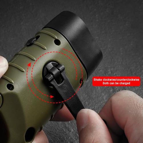 50 X Hand Crank Dynamo Solar Powered Flashlight Emergency Rechargeable LED Torch - Picture 6 of 13