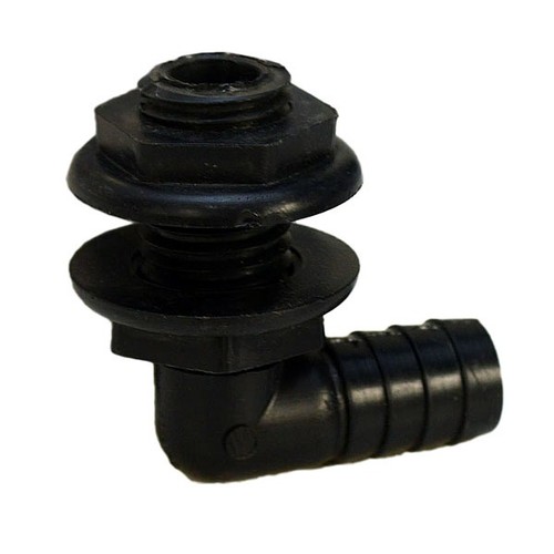 Blue Wave Boat Elbow Thru Hull | 90 Degree Black 3/4 Inch - Foto 2 di 3