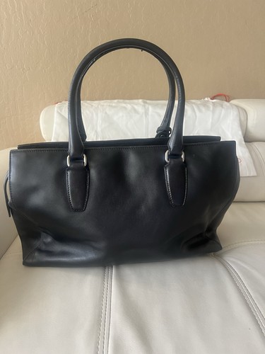 Bolso de Mano COACH Negro Legacy Chelsea Cuero Grande Plateado Herrajes 25365 - Imagen 2 de 7