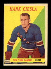 1958-59 TOPPS NHL HOCKEY #49 Hank Ciesla Rookie EX-NM NEW YORK RANGERS RC Card