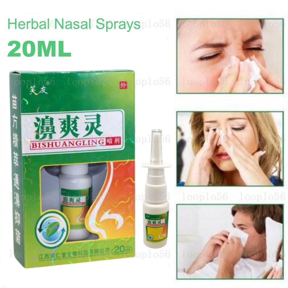 Herbal Nose Spray Chinese Rhinitis Sinusitis Health Nasal Drop Nose Care 20ML