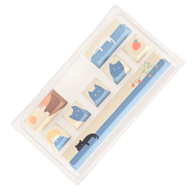 8 Keys Keyboard Keycaps Fadeless PBT Dye Sublimation Process Keycaps Cute DI Hot