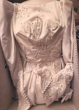 Long Sleeve Wedding Dress / Gown with Lace, Beading  Sequin Detailing