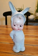 Dreamland 1956 Blue Bunny Bare Bottom Boy Rubber Toy Rare Vintage