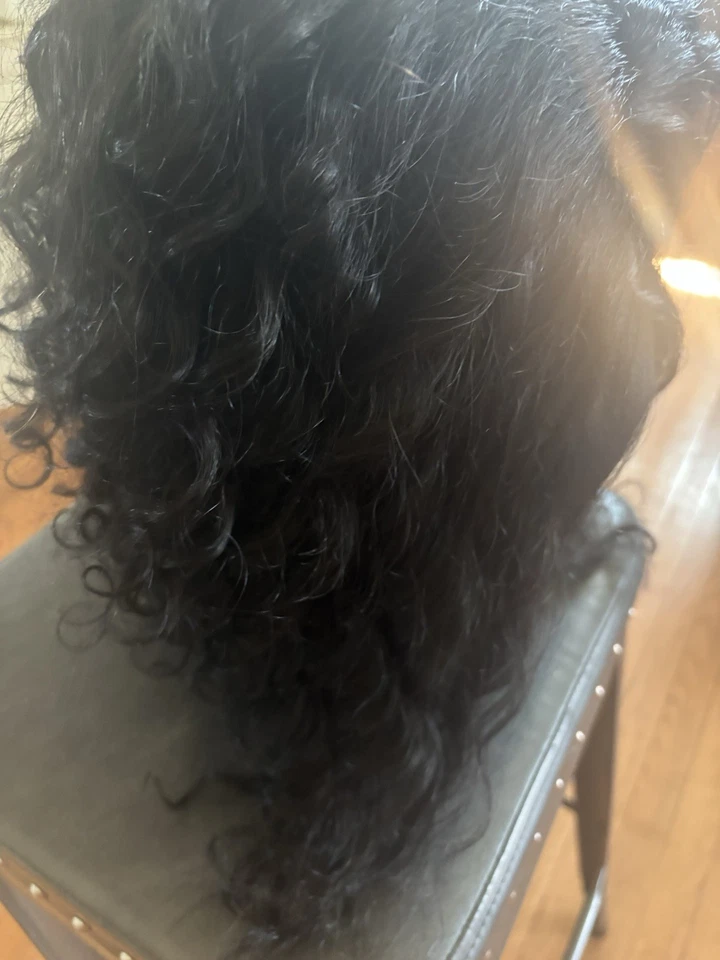 Nuevo 360 sin pegamento 14 pulgadas. Encaje Frontal Suelto Onda Profunda Cabello Virgen 180% Densidad Foto 3 de 4
